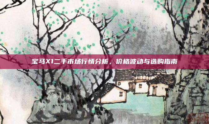 宝马X1二手市场行情分析,价格波动与选购指南