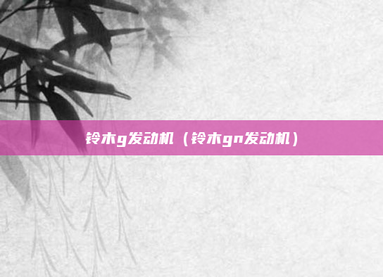 铃木g发动机（铃木gn发动机）