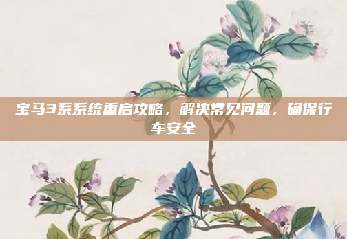 宝马3系系统重启攻略,解决常见问题,确保行车安全