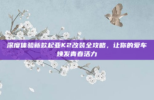 深度体验新款起亚K2改装全攻略，让你的爱车焕发青春活力