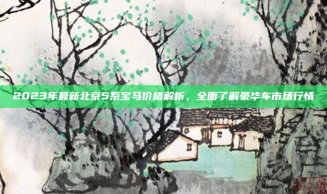 2023年最新北京5系宝马价格解析，全面了解豪华车市场行情