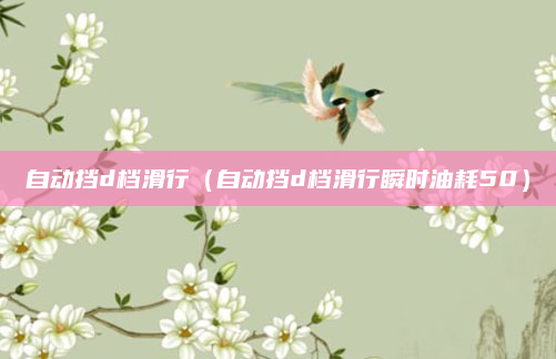 自动挡d档滑行（自动挡d档滑行瞬时油耗50）