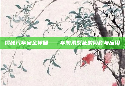 揭秘汽车安全神器——车防滑系统的简称与应用