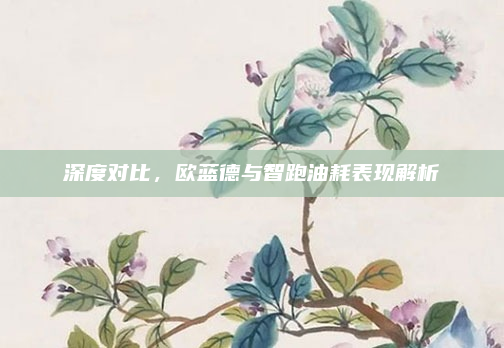 深度对比，欧蓝德与智跑油耗表现解析