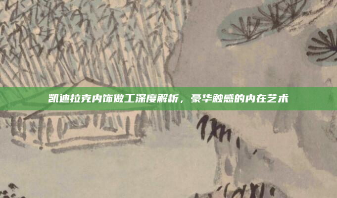 凯迪拉克内饰做工深度解析,豪华触感的内在艺术