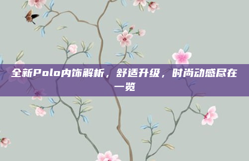 全新Polo内饰解析，舒适升级，时尚动感尽在一览