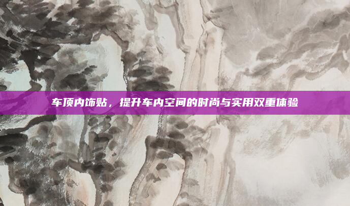 车顶内饰贴，提升车内空间的时尚与实用双重体验