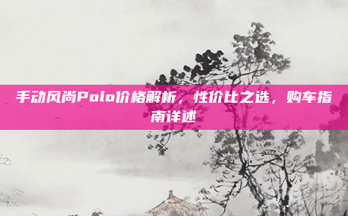 手动风尚Polo价格解析,性价比之选,购车指南详述