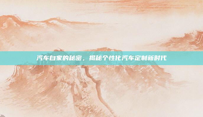 汽车自家的秘密,揭秘个性化汽车定制新时代