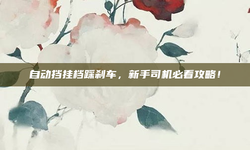 自动挡挂档踩刹车，新手司机必看攻略！