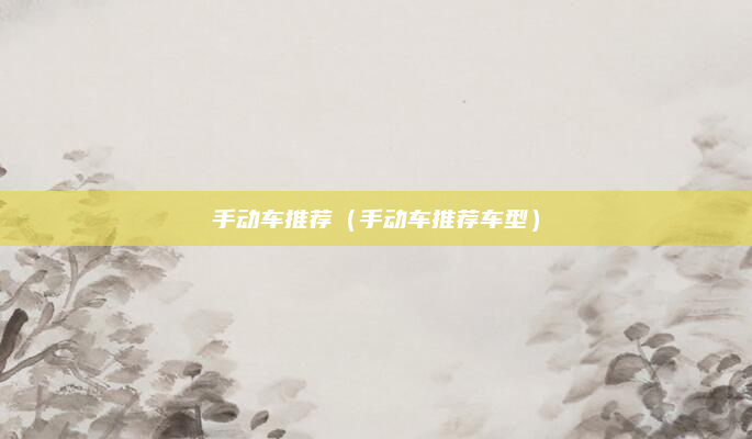 手动车推荐(手动车推荐车型)