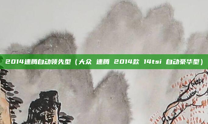 2014速腾自动领先型（大众 速腾 2014款 14tsi 自动豪华型）