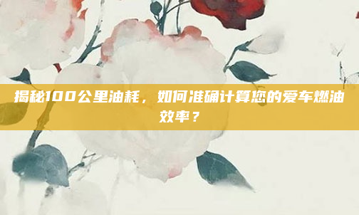 揭秘100公里油耗,如何准确计算您的爱车燃油效率?