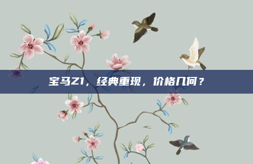 宝马Z1，经典重现，价格几何？