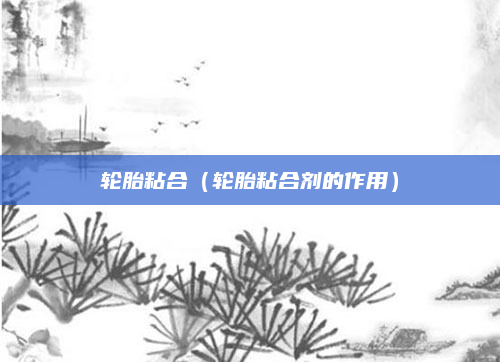 轮胎粘合（轮胎粘合剂的作用）