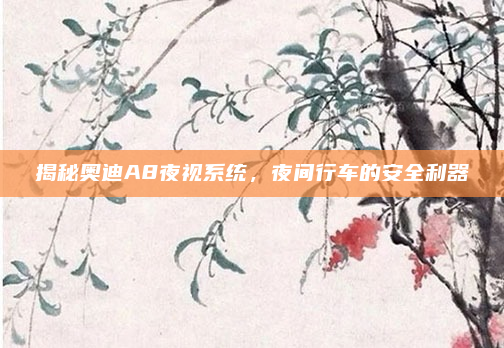 揭秘奥迪A8夜视系统，夜间行车的安全利器
