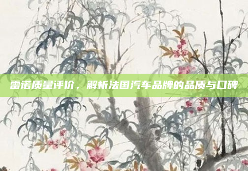雷诺质量评价，解析法国汽车品牌的品质与口碑
