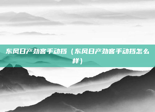 东风日产劲客手动挡（东风日产劲客手动挡怎么样）