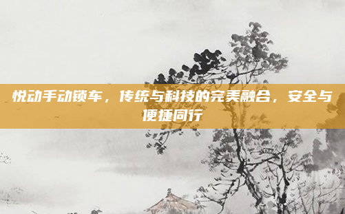 悦动手动锁车，传统与科技的完美融合，安全与便捷同行