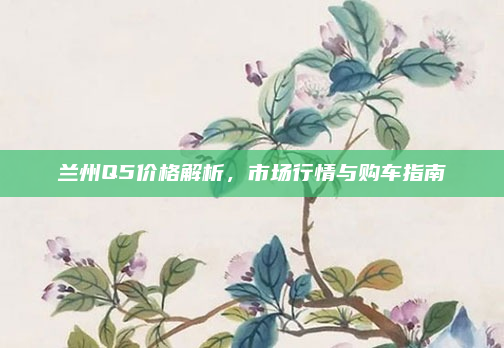 兰州Q5价格解析,市场行情与购车指南