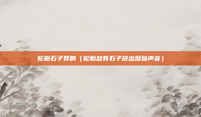 轮胎石子异响（轮胎总有石子放出哒哒声音）