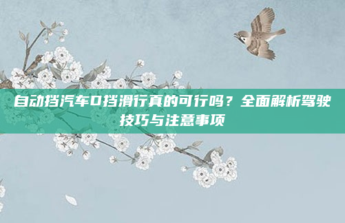 自动挡汽车D挡滑行真的可行吗？全面解析驾驶技巧与注意事项