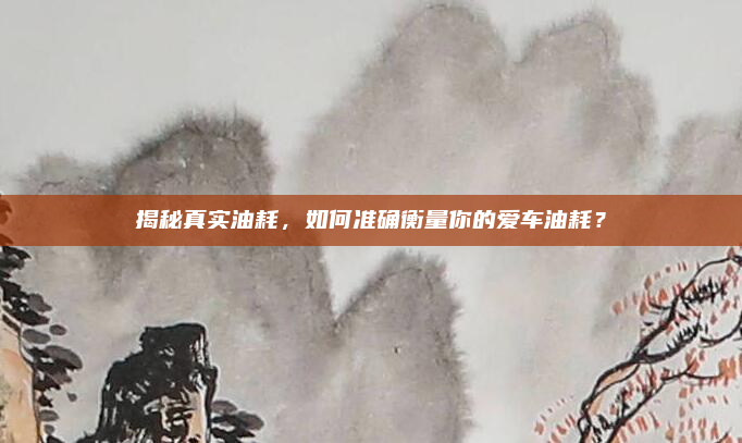 揭秘真实油耗，如何准确衡量你的爱车油耗？