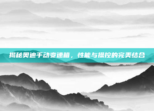 揭秘奥迪手动变速箱,性能与操控的完美结合