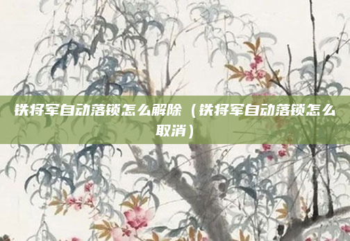 铁将军自动落锁怎么解除（铁将军自动落锁怎么取消）