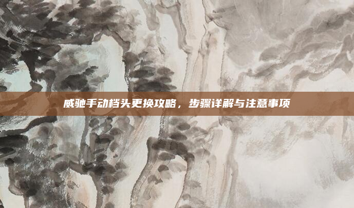 威驰手动档头更换攻略，步骤详解与注意事项