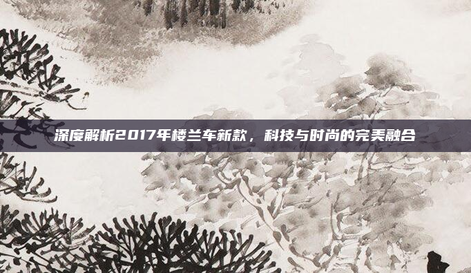 深度解析2017年楼兰车新款,科技与时尚的完美融合