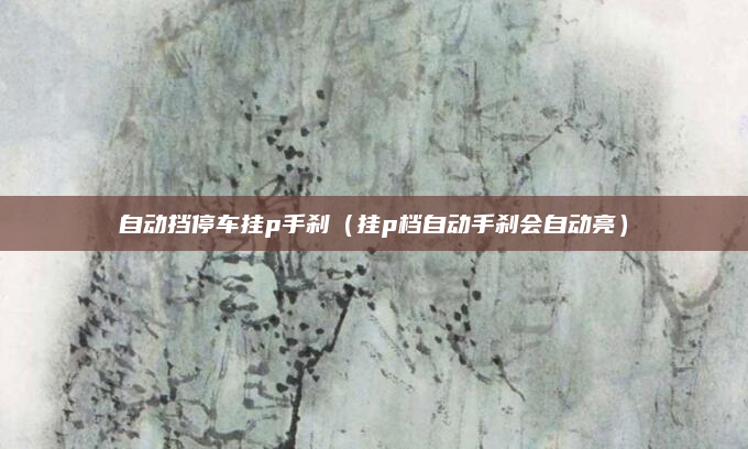 自动挡停车挂p手刹(挂p档自动手刹会自动亮)