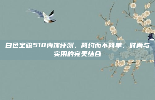 白色宝骏510内饰评测,简约而不简单,时尚与实用的完美结合