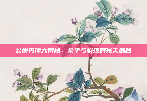 公爵内饰大揭秘，豪华与科技的完美融合