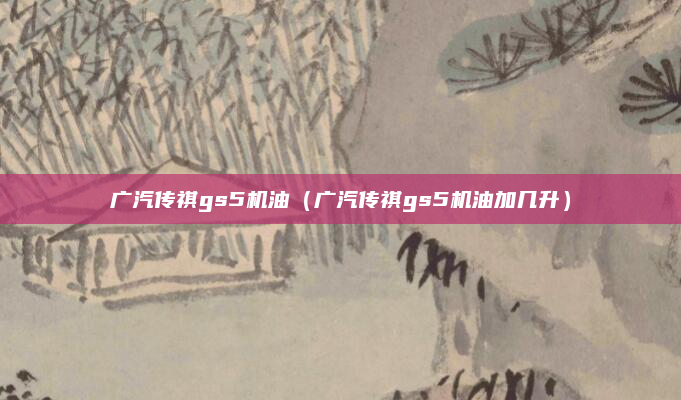 广汽传祺gs5机油(广汽传祺gs5机油加几升)