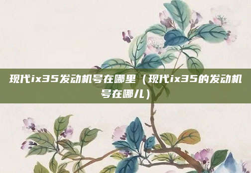 现代ix35发动机号在哪里（现代ix35的发动机号在哪儿）