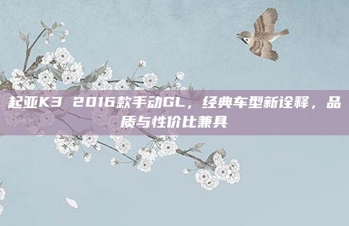 起亚K3 2016款手动GL，经典车型新诠释，品质与性价比兼具