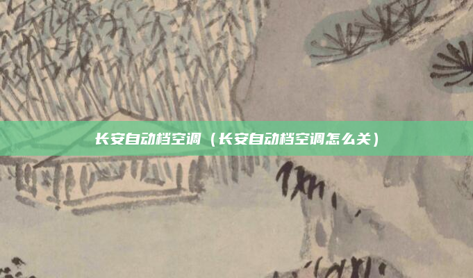 长安自动档空调（长安自动档空调怎么关）