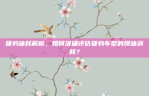 捷豹油耗解析，如何准确评估捷豹车型的燃油消耗？