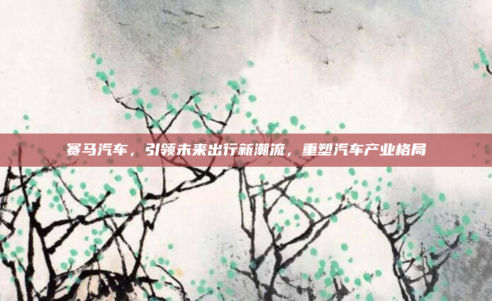 赛马汽车，引领未来出行新潮流，重塑汽车产业格局