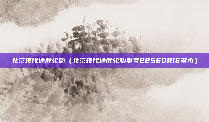 北京现代途胜轮胎(北京现代途胜轮胎型号22560R16多少)