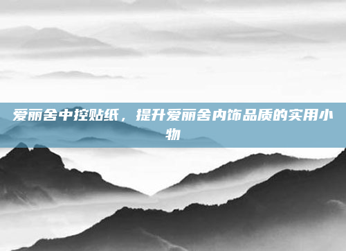 爱丽舍中控贴纸，提升爱丽舍内饰品质的实用小物