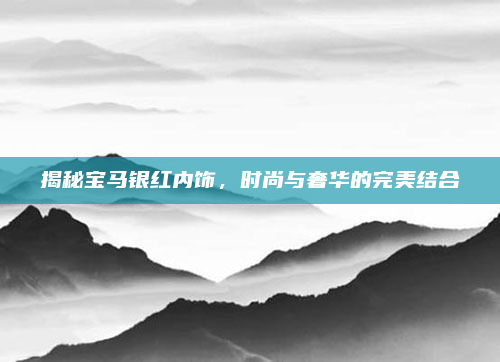 揭秘宝马银红内饰，时尚与奢华的完美结合