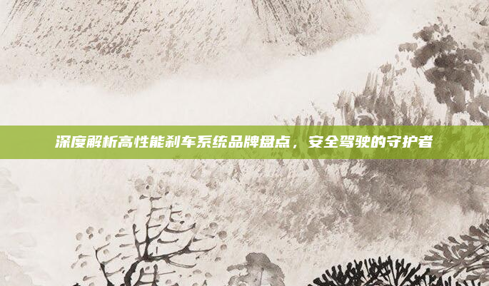 深度解析高性能刹车系统品牌盘点,安全驾驶的守护者