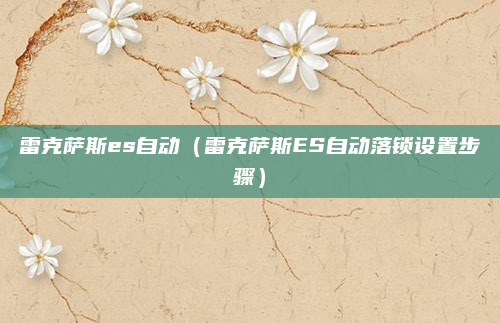 雷克萨斯es自动（雷克萨斯ES自动落锁设置步骤）