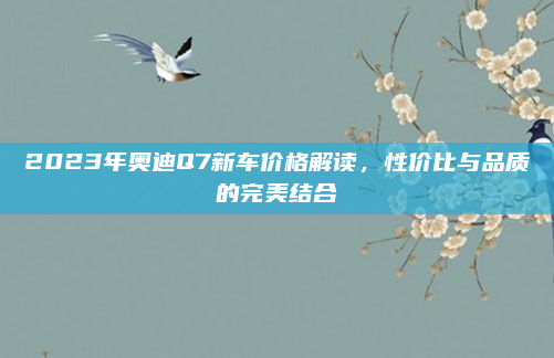 2023年奥迪Q7新车价格解读，性价比与品质的完美结合